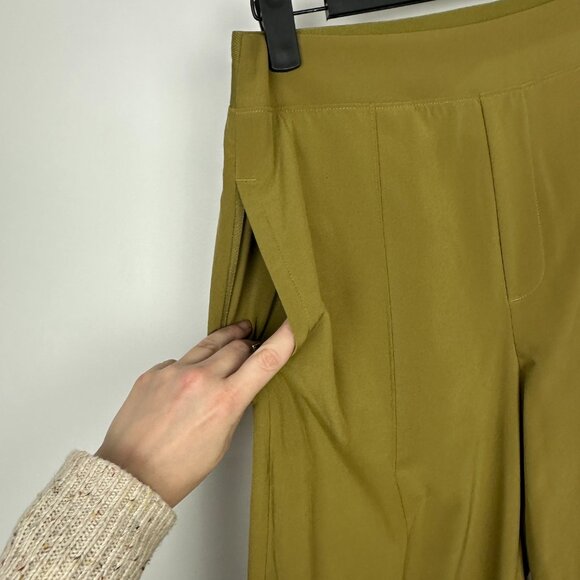 Athleta Brooklyn Heights High Rise Straight Pants Tapestry Gold Olive 4T 4 Tall - Picture 5 of 9